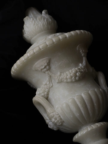Formal French Style Antique Imitation Jade Vase Ornament - Designer European Style Living Room Entryway Decoration Flower Vase