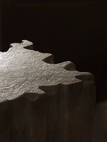 "Shaping Up The Wabi-sabi Style "stone Language Qingji" Imitation White Jade Base B&b Entrance Decoration Living Room Floor Decoration