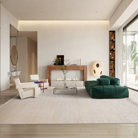 Super Soft Carpet Living Room 2023 New Cream Style Premium Light Luxury High-end Warm Beige Stroking Cats Bedroom