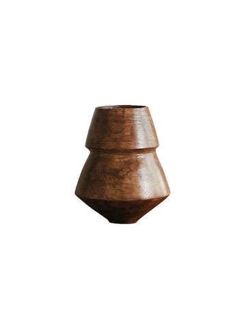Supershaped Medieval Solid Wood Vase, Wabi-sabi Style Living Room Desktop Antique Copper Fruit Plate Decoration, Hanging Painting Ornaments