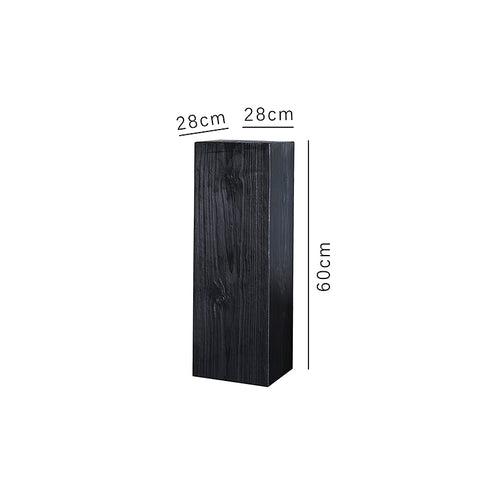 Solid Wood Sculpture Ornament Floor-to-ceiling Carbonized Wood Pillar, Wabi-sabi Wind Entrance Staircase Corner Pier