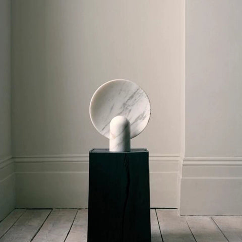 Modern Chinese Minimalist American Desk Lamp Marble All-copper Personalized Postmodern Living Room Study Bedroom Semicircular Desk Lamp