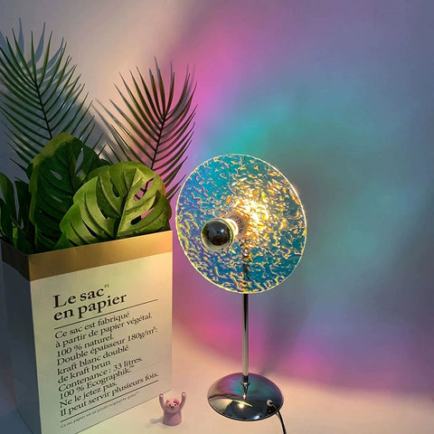 Table Lamp Ambient Lamp Bedside Lamp Bauhaus Flying Saucer Ice Cube Retro Creative Wabi Sabi Medieval Bedroom Night Lamp