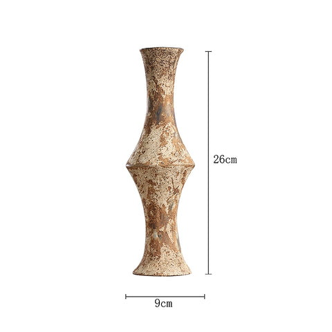 Shape Feng Zheyuan Thick Ceramic Vase Japanese Tea Room Ornament Living Room Flower Arrangement Home Wabi Sabi Zen Decoration