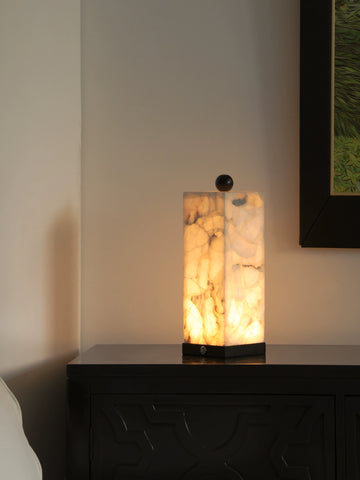 Natural Marble Table Lamp French Italian Style Living Room Study Bedroom Simple Designer Luxury Stone Marble Table Lamp