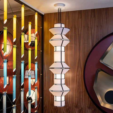 French Designheure Architecture Art Deco Tower Chandelier Restaurant Stairs Duplex Bedside Lamp Floor Lamp