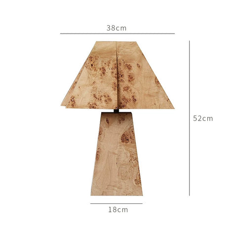 Supernatural Retro Tree Burl Wood Veneer Art Table Lamp B&b Hotel House Mid-century Old Money Style Atmosphere Lamp Desktop Ornament