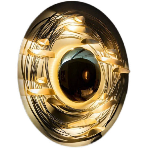 Modern Light Luxury Painting Design Living Room Background Wall Wall Wall Lamp All Copper Villa Entrance Bedroom Model Room Decorative Wall Lamp