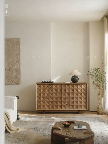 Reclaimed Wood Transformation | Vintage Wabi-Sabi Sideboard Entrance Hall Storage Unit | Solid Wood Living Room Cabinet