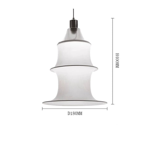 New Chinese-style Wabi Sabi Creative Modern Japanese-style Dining Room Living Room Bedroom Study Staircase Bar Tea Room Fabric Long Chandelier