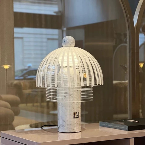 Bedside Marble Table Lamp Simple Bedroom Decorative Glass Lamp