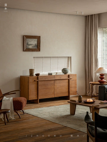 Teak | Indonesian Teak Sideboard in Vintage Antique Style Solid Wood Living Room Storage Cabinet, Bedroom Organiser, Hallway Console