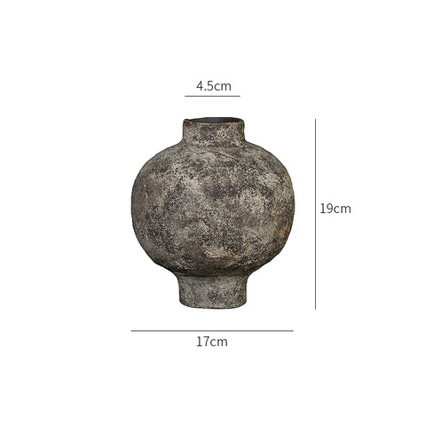 Xingshang Wujie Feng Zheyuan New Product Vase Retro Handmade Rough Ceramic Wabi-sabi Japanese Zen Tea Art Decorative Ornaments