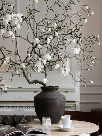 Shape Export Retro Vase French Coarse Pottery Niche Texture Ornament Medium Antique Big Brand Flower Ware Living Room Decoration