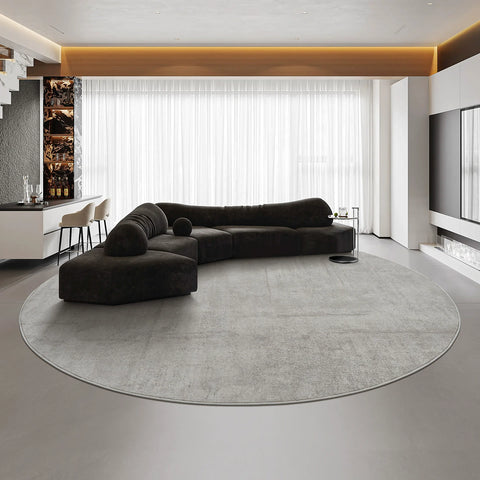 Oval carpet living room simple light luxury modern Italian Nordic minimalist wabi sabi premium gray premium sofa blanket