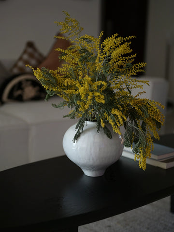 Vintage Vase Moon Jar Japanese Handmade Jingdezhen White Flower Ware Living Room Ornament