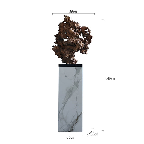 Wabi-sabi Wind Dead Wood Sculpture Modeling New Chinese Desktop Ornament Entrance Tea Room Weathered Wood Root Carving Floor Ornament