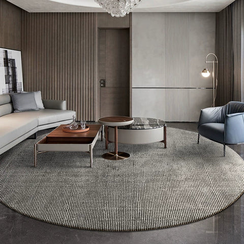 Round carpet living room light luxury high sense simple line desk computer chair dresser bedroom end of bed dirt resistant