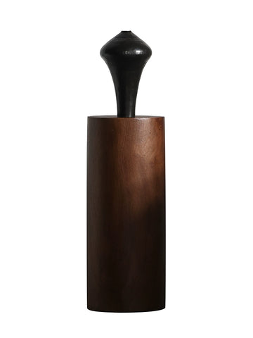 Shape on The Wabi-sandy Wind Solid Wood Base Round Medieval Style Sculpture Table Japanese-style Home Camphor Wood Pier Floor Ornament