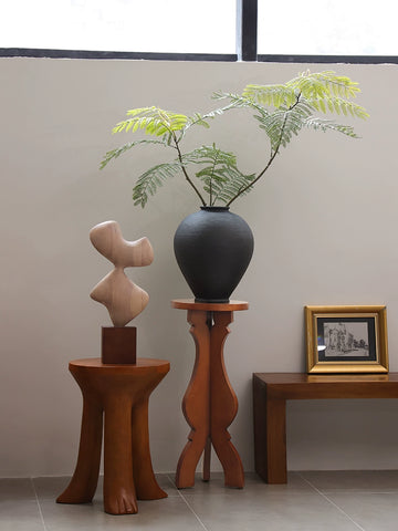 The Shape Is Medieval, The Feet of The Beast Are A Few Designer Styles, The Combination of Creative Art, The Corner of The Solid Wood Sofa, The Display Table, and The Flower Stand.