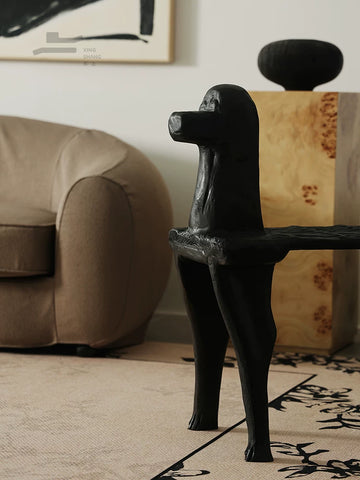 Supershaped Stephen Dog Shoe Changing Stool Retro Entrance Stool Ornament Bench Bed End Stool Medieval Style Solid Wood Bench