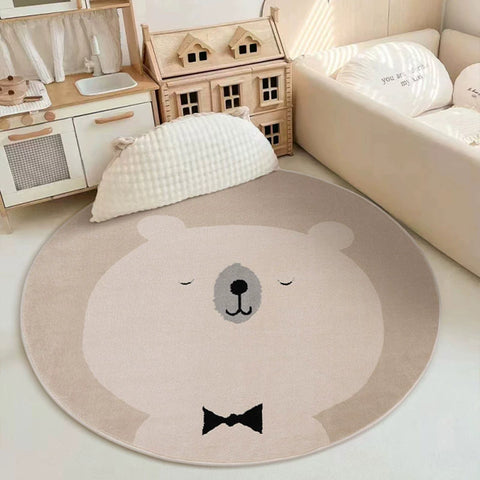 Round carpet children waterproof leave-in washable bedroom reading area under desk boys and girls thickened crawling mat cartoon