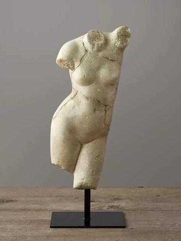 Metaphysical Model Room Human Body Sculpture Ornaments Medieval Venus Venus Bust Retro Imitation Jade Desktop Decorations