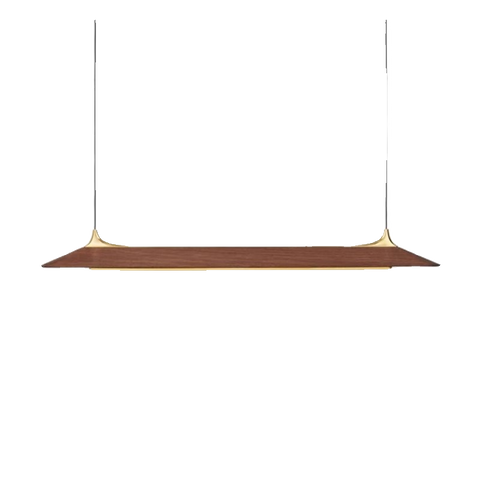 Nordic Log Style Simple Restaurant Bar Chandelier LED Office Tea Room Wabi Sandy Wind Japanese Creative Strip Light