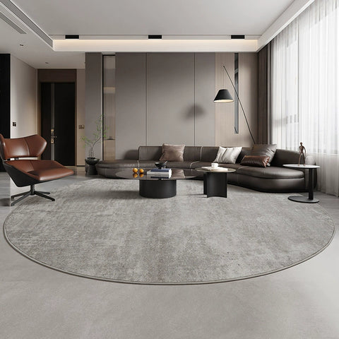 Oval carpet living room simple light luxury modern Italian Nordic minimalist wabi sabi premium gray premium sofa blanket