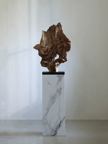 Wabi-sabi Wind Dead Wood Sculpture Modeling New Chinese Desktop Ornament Entrance Tea Room Weathered Wood Root Carving Floor Ornament