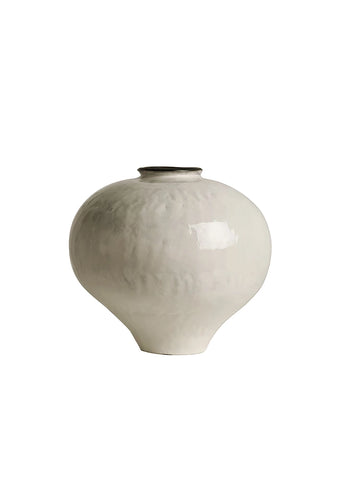 Vintage Vase Moon Jar Japanese Handmade Jingdezhen White Flower Ware Living Room Ornament