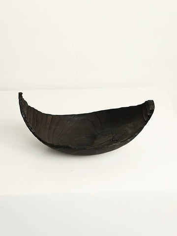 Shaped Wabi-sabi Wind Carbonized Wood Fruit Plate Black Japanese-style Home Living Room Bogu Frame Solid Wood Decoration Ornament