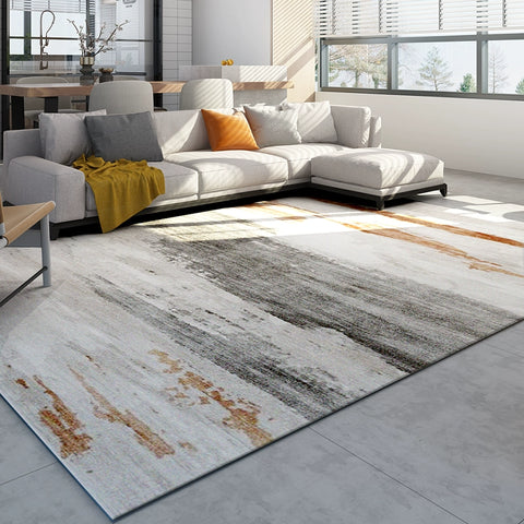 Carpet Living Room Coffee Table Blanket Modern Simple Nordic Style Bedroom Bedside Bed Front Blanket Short Hair Stain Resistant Orange