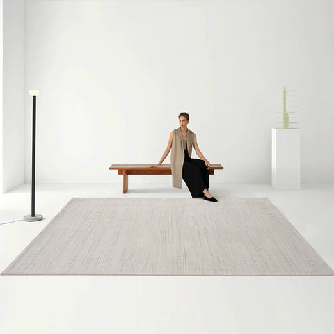 Super Soft Cream Wind Carpet Living Room Coffee Table Blanket Household Nordic High-end Light Luxury Minimalist Solid Color Striped Bedroom End