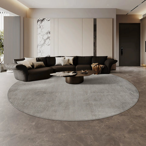 Oval carpet living room simple light luxury modern Italian Nordic minimalist wabi sabi premium gray premium sofa blanket