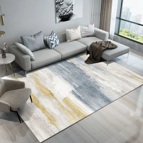 Carpet Living Room Coffee Table Blanket Modern Simple Nordic Style Bedroom Bedside Bed Front Blanket Short Hair Stain Resistant Orange
