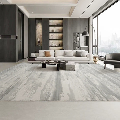 Gray carpet living room leave-in washable waterproof and non-slip 2024 new light luxury high-end bedroom thickened under the bed