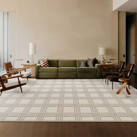 Three-proof Carpet, Living Room, No-wash and Wipes, Bedroom, Waterproof, Anti-fouling, Dustproof, Cream Wind, Nordic Light Luxury, Advanced Free Care