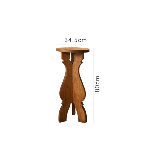 Shape Solid Wood Flower Stand Base, Sofa Side, Floor Shelf, Flower Corner, Decorative Ornament, Flower Plate Height Increase Frame