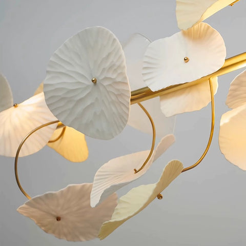 Modern French American All-copper Simple Light Island Restaurant Long Bar Living Room Ginkgo Chandelier