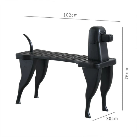 Supershaped Stephen Dog Shoe Changing Stool Retro Entrance Stool Ornament Bench Bed End Stool Medieval Style Solid Wood Bench