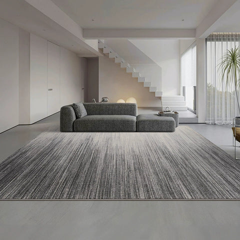 Carpet Living Room Modern Simple Light Luxury High-end Coffee Table Blanket Bedroom Bedside Home Black and White Lines Dirt-resistant and Easy To Take Care Of
