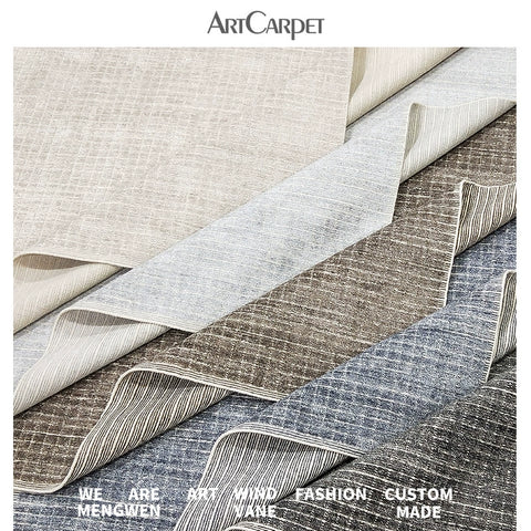 India Imported Carpet Living Room Coffee Table Blanket Bedroom Bed Handwoven Wool Carpet Solid Color Plain Antibacterial