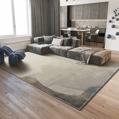 Mengwen Carpet Living Room Dirt-resistant and Easy To Take Care of Coffee Table Blanket Modern Simple Light Luxury Advanced Gray 3d Three-dimensional Soft
