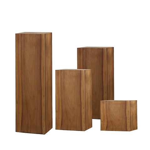 Shaped Wabi-sabi Wind Base Sculpture Table Decoration Ornament Square Camphor Wood Japanese-style Homestay Carbonized Wooden Pier Solid Wood