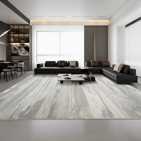 Gray carpet living room leave-in washable waterproof and non-slip 2024 new light luxury high-end bedroom thickened under the bed