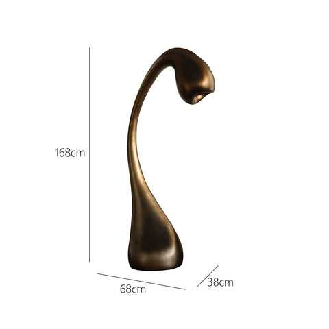 Shape French Bud Sculpture Floor Lamp FRP Stepless Dimming Living Room Bedroom Natural Growth Ambient Light