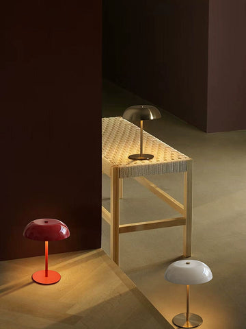 Shape Medieval Charging Small Table Lamp Retro Metal Bedside Lamp Living Room Cafe Outdoor Camping Atmosphere Lamp