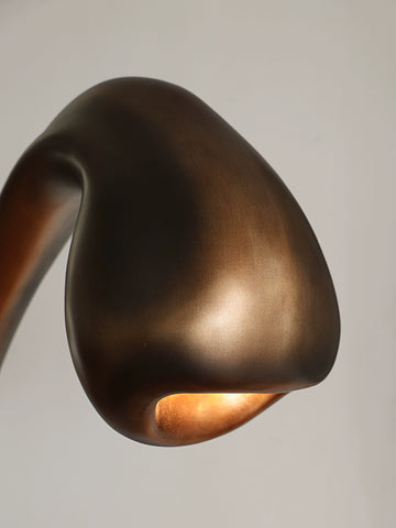 Shape French Bud Sculpture Floor Lamp FRP Stepless Dimming Living Room Bedroom Natural Growth Ambient Light