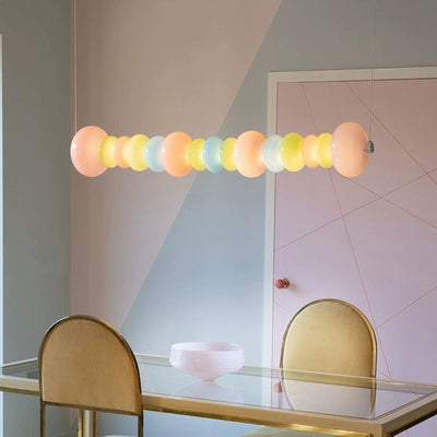 Colored Candy Gourd Restaurant Chandelier, Nordic Bar Children's Room Internet Celebrity Bedroom Bedside Glass Chandelier